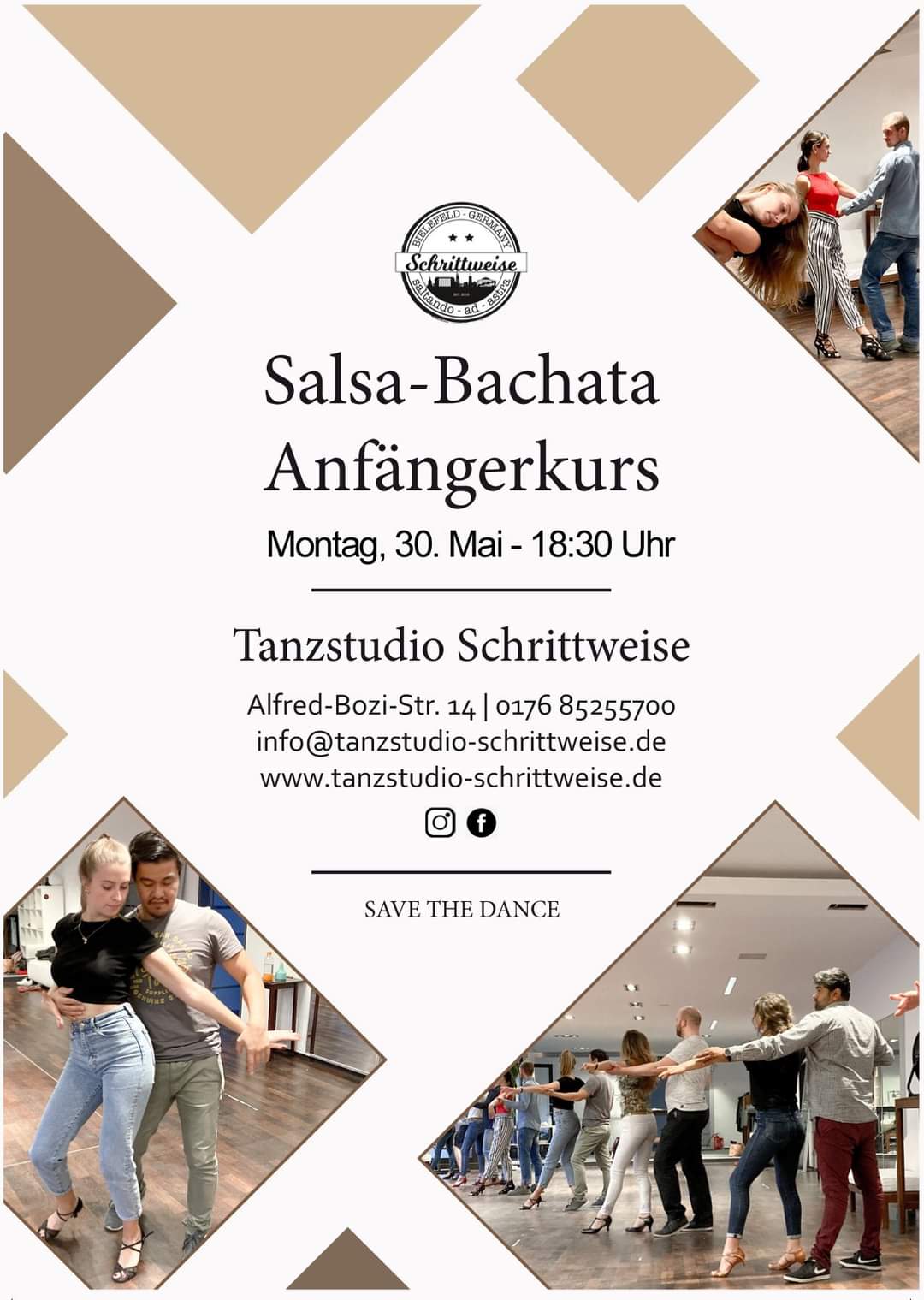 Neuer Anfängerkurs für Salsa und Bachata ab 30. Mai